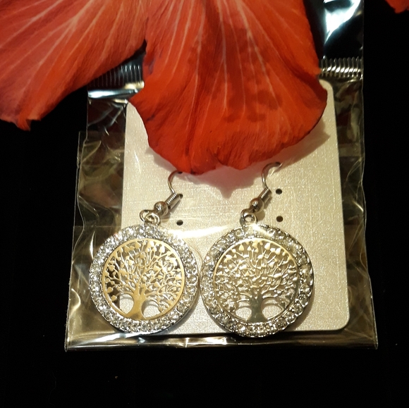 CRYSTAL Silver Tree of Life Necklace adjustible Family Jewelry NEW - Picture 7 of 12